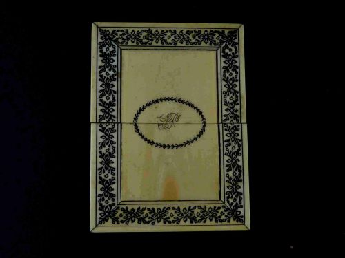 VIZAGAPATAM IVORY VISITING CARD CASE ANGLO INDIAN - ADDITIONAL PHOTO 1