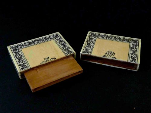 VIZAGAPATAM IVORY VISITING CARD CASE ANGLO INDIAN - ADDITIONAL PHOTO 4
