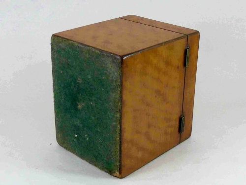 GEORGIAN CONCH SHELL INLAID SATINWOOD TEA CADDY BOX ENGLISH - ADDITIONAL PHOTO 4