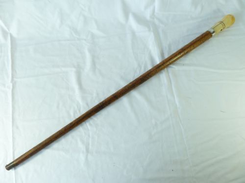 1698 TURNED IVORY MALACCA WALKING STICK ENGLISH CANE SILVER DATED PETER PILOTE - ADDITIONAL PHOTO 7