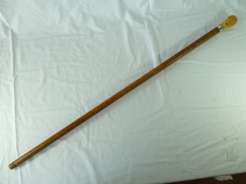 1700 TURNED IVORY MALACCA WALKING STICK ENGLISH CANE SILVER DATED DW - ADDITIONAL PHOTO 6