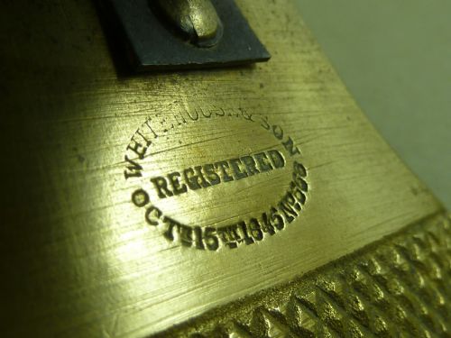 LARGE VICTORIAN AGRICULTURE BRASS LETTER CLIP 1845 WHITEHOUSE SON ANTIQUE - ADDITIONAL PHOTO 4