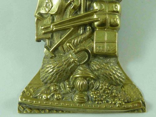 LARGE VICTORIAN AGRICULTURE BRASS LETTER CLIP 1845 WHITEHOUSE SON ANTIQUE - ADDITIONAL PHOTO 1
