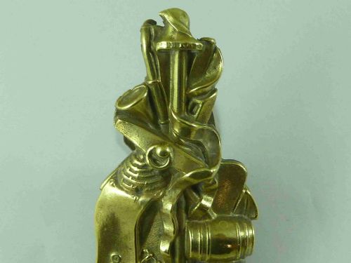 LARGE VICTORIAN AGRICULTURE BRASS LETTER CLIP 1845 WHITEHOUSE SON ANTIQUE - ADDITIONAL PHOTO 2