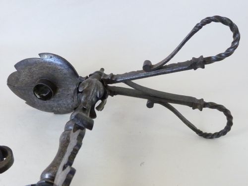 AUSTRIAN CANDLE HOLDER VIENNA WROUGHT IRON CANDLESTICK WAX TAPER STAND - ADDITIONAL PHOTO 5