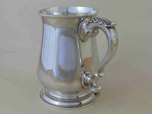 1766 GEORGIAN SILVER TANKARD MUG WILLIAM TUITE LONDON - ADDITIONAL PHOTO 3