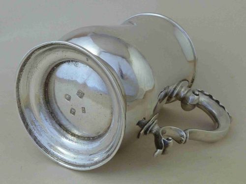 1766 GEORGIAN SILVER TANKARD MUG WILLIAM TUITE LONDON - ADDITIONAL PHOTO 4