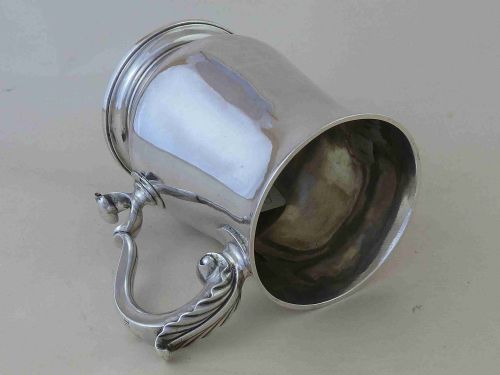 1766 GEORGIAN SILVER TANKARD MUG WILLIAM TUITE LONDON - ADDITIONAL PHOTO 5