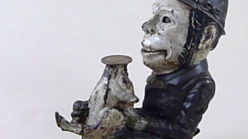 ORIGINAL PADDY AND THE PIG IRISH MECHANICAL BANK ENGLISH CAST IRON PAINTED ANTIQUE - ADDITIONAL PHOTO 6