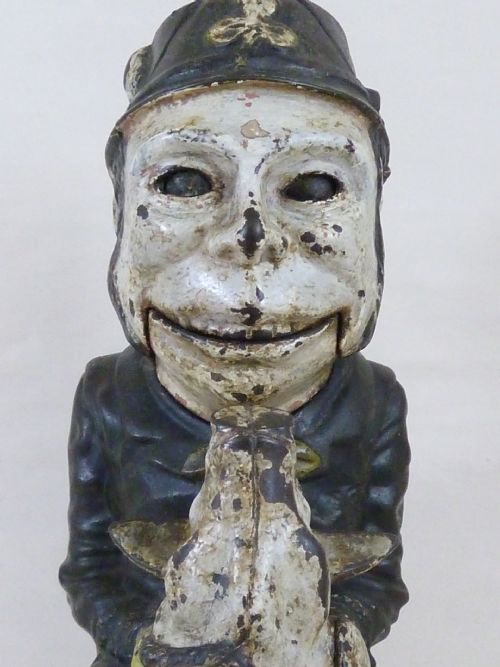 ORIGINAL PADDY AND THE PIG IRISH MECHANICAL BANK ENGLISH CAST IRON PAINTED ANTIQUE - ADDITIONAL PHOTO 7
