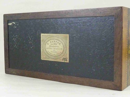 TUNBRIDGE WARE DOMED TOP BOX BARTON MAKERS LABEL MARKED PERSPECTIVE CUBE ENGLISH VICTORIAN - ADDITIONAL PHOTO 6