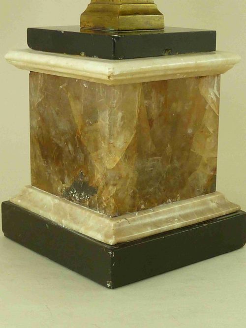 MARIE ANTOINETTE GILT BRONZE BUST MARBLE BLUEJOHN FRENCH - ADDITIONAL PHOTO 5