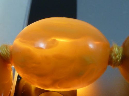 ANTIQUE NATURAL BALTIC AMBER OVAL GRADUATED BEAD NECKLACE 39G BUTTERSCOTCH YELLOW - ADDITIONAL PHOTO 7