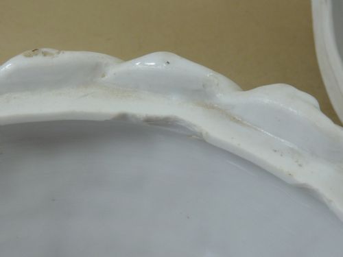 LARGE HEN ON NEST TUREEN STAFFORDSHIRE PORCELAIN PARIAN EGG BASKET VICTORIAN - ADDITIONAL PHOTO 5