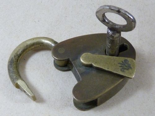 GEORGIAN COPPER SPICE BOX ROUND SEGMENTED SEAMED PADLOCK - ADDITIONAL PHOTO 7