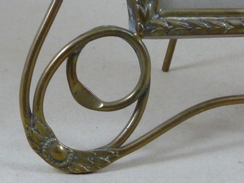 EDWARDIAN PAIR NEOCLASSICAL STYLE BRASS WIRE PHOTO FRAMES ENGLISH ANTIQUE - ADDITIONAL PHOTO 6