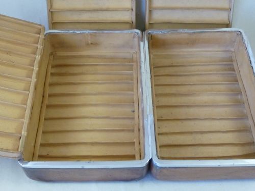 VICTORIAN ASPREY SILVER LEATHER CIGAR HUMIDOR TRAVEL CASE BOX CADDY - ADDITIONAL PHOTO 9