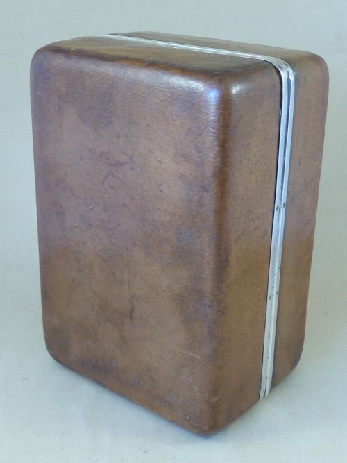 VICTORIAN ASPREY SILVER LEATHER CIGAR HUMIDOR TRAVEL CASE BOX CADDY - ADDITIONAL PHOTO 13
