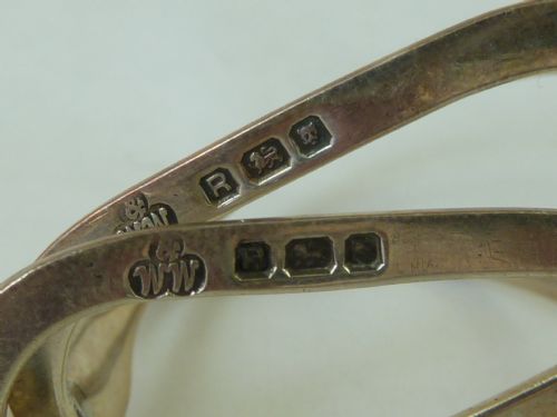 NOVELTY STIRRUP STERLING SILVER NAPKIN RINGS PAIR SERVIETTE EQUESTRIAN HUNTING - ADDITIONAL PHOTO 3
