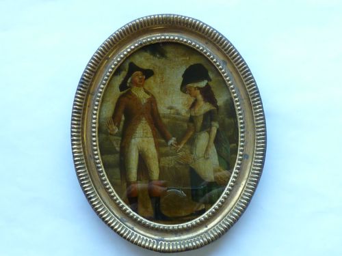 GEORGIAN REVERSE GLASS PAINTED SMALL PRINT PALEMON AND LAVINIA - ADDITIONAL PHOTO 1