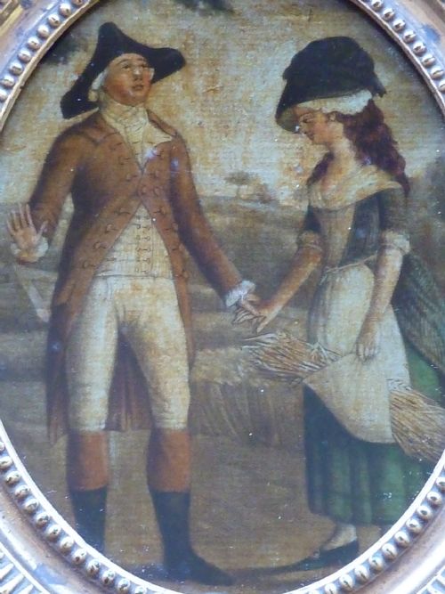 GEORGIAN REVERSE GLASS PAINTED SMALL PRINT PALEMON AND LAVINIA - ADDITIONAL PHOTO 2