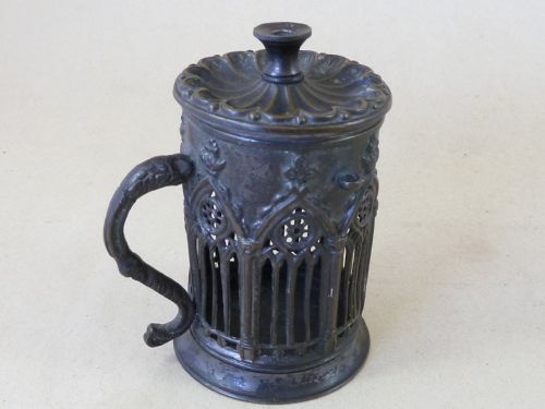 REGENCY GOTHIC REVIVAL FOLLY WAX JACK BOUGIE BOX BRONZE BRASS - ADDITIONAL PHOTO 1