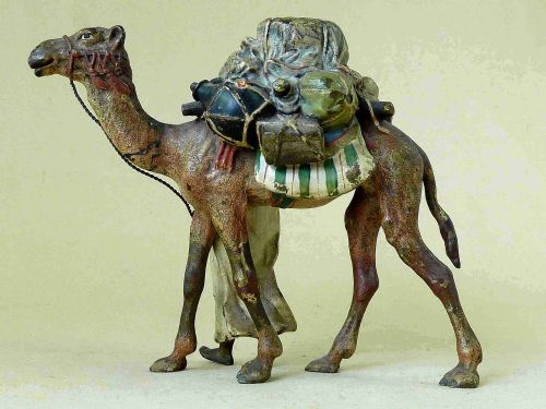 FRANZ BERGMAN ARABS WITH CAMELS PAIR COLD PAINTED VIENNA BRONZE AUSTRIAN - ADDITIONAL PHOTO 4