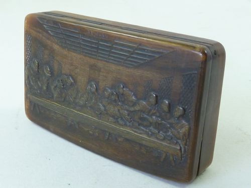 THE LAST SUPPER LA CENE FRENCH PRESSED HORN SNUFF BOX - ADDITIONAL PHOTO 4