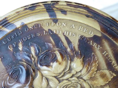 ENGLISH PRESSED HORN SNUFF BOX LOVE TOKEN SIGNED W WILSON - ADDITIONAL PHOTO 5