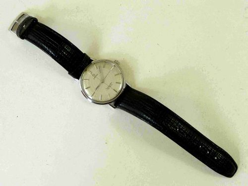 fig 2. 1962 Omega Seamaster De Ville Manual Cross Hair Dial Stainless Steel Watch Boxed