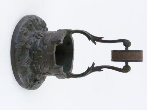 VICTORIAN BRASS WELL HEAD MATCH STRIKER TABLE VESTA GO TO BED - ADDITIONAL PHOTO 1
