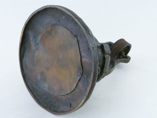 VICTORIAN BRASS WELL HEAD MATCH STRIKER TABLE VESTA GO TO BED - ADDITIONAL PHOTO 3