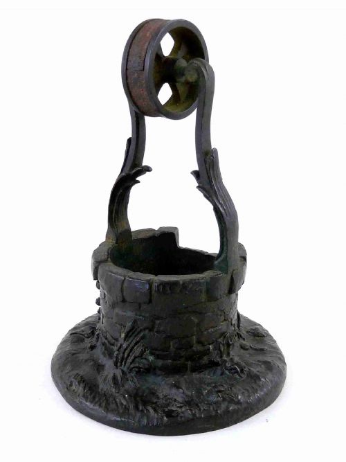 VICTORIAN BRASS WELL HEAD MATCH STRIKER TABLE VESTA GO TO BED - ADDITIONAL PHOTO 2
