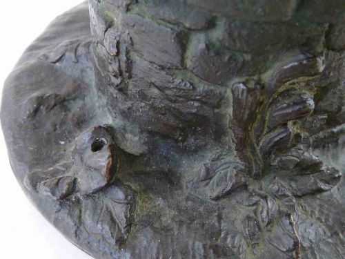 VICTORIAN BRASS WELL HEAD MATCH STRIKER TABLE VESTA GO TO BED - ADDITIONAL PHOTO 4