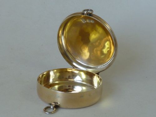 1942 WAFER BREAD PYX BOX SOLID STERLING SILVER COMMUNION - ADDITIONAL PHOTO 3