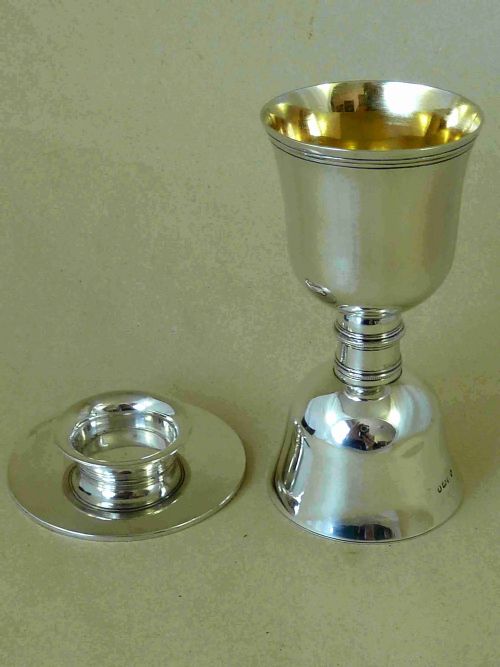 GEORGIAN FITTED BOXED SOLID SILVER TRAVELING COMMUNION SET - ADDITIONAL PHOTO 6