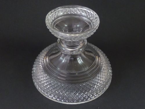 REGENCY CUT GLASS PINEAPPLE STAND CENTREPIECE IRISH GEORGIAN - ADDITIONAL PHOTO 3