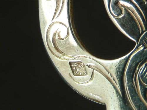 FISH HORS D'OEUVRE SERVERS FORK KNIFE SPOON FRENCH STERLING SILVER 950 - ADDITIONAL PHOTO 5