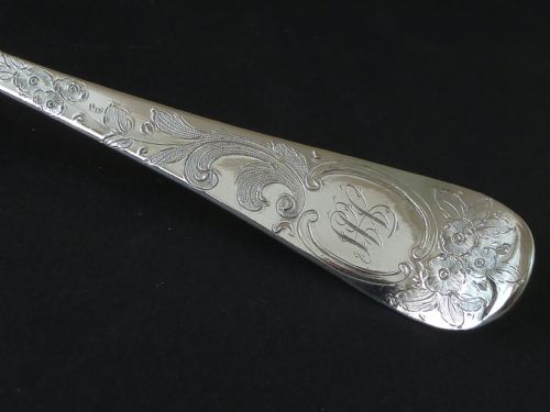 12 VICTORIAN BERRY SPOON HALLMARKED STERLING SILVER GILT STUFFING BASTING - ADDITIONAL PHOTO 5