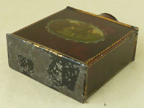 PONTYPOOL JAPANNED WARE TEA CADDY TIN PLATE TOLEWARE USK - ADDITIONAL PHOTO 5