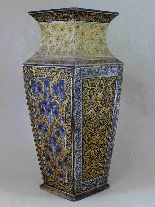 kashmiri lacquer indian decorative vase mughal - CATEGORY: ANTIQUE VASES - DATED 19TH CENTURY