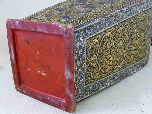 KASHMIRI LACQUER INDIAN DECORATIVE VASE MUGHAL - ADDITIONAL PHOTO 7