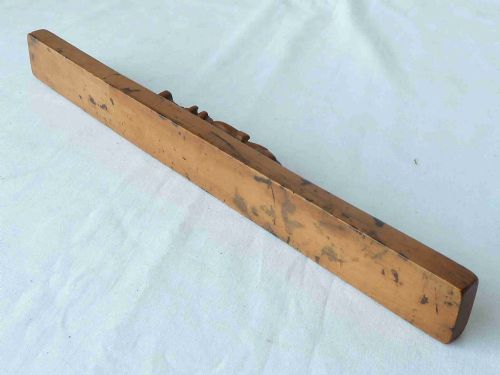 ANTIQUE CHINESE PHOENIX EXOTIC BIRD CARVED HARDWOOD SCROLL WEIGHT WRIST REST - ADDITIONAL PHOTO 3