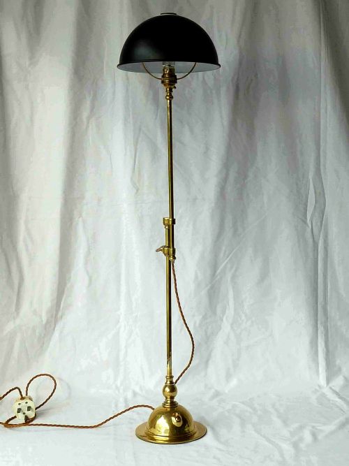 BRASS ADJUSTABLE TABLE LAMP ARTS AND CRAFTS DESK STUDENT VINTAGE - ADDITIONAL PHOTO 5