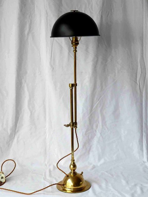 BRASS ADJUSTABLE TABLE LAMP ARTS AND CRAFTS DESK STUDENT VINTAGE - ADDITIONAL PHOTO 6