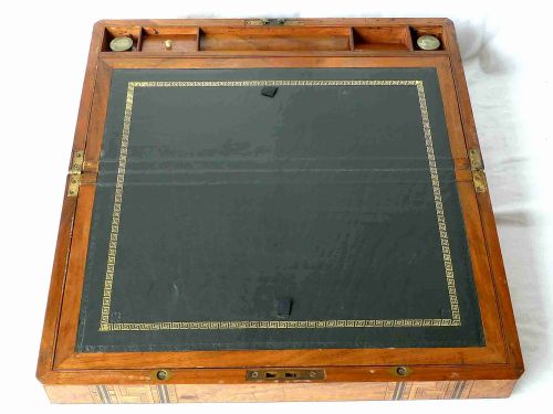 LARGE VICTORIAN BURR WALNUT PARQUETRY INLAID WRITING SLOPE PORTABLE DESK TUNBRIDGE WARE - ADDITIONAL PHOTO 4