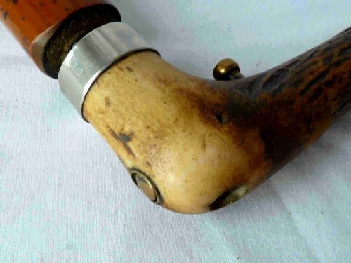 WALKING STICK CORKSCREW BRASS MECHANICAL GADGET CANE - ADDITIONAL PHOTO 6