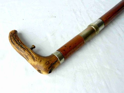 WALKING STICK CORKSCREW BRASS MECHANICAL GADGET CANE - ADDITIONAL PHOTO 10