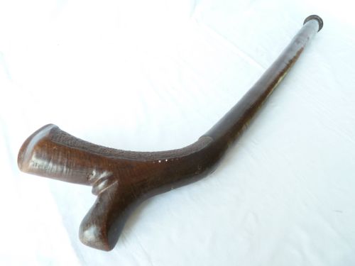 FIJI ISLAND OCEANIC TRIBAL GUN STOCK WAR CLUB GATAWAKA KIAKAVO CARVED HARDWOOD - ADDITIONAL PHOTO 11