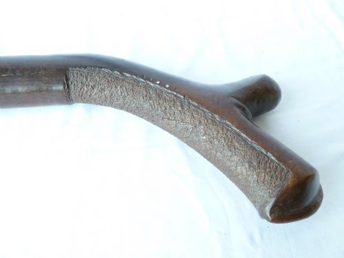 FIJI ISLAND OCEANIC TRIBAL GUN STOCK WAR CLUB GATAWAKA KIAKAVO CARVED HARDWOOD - ADDITIONAL PHOTO 12